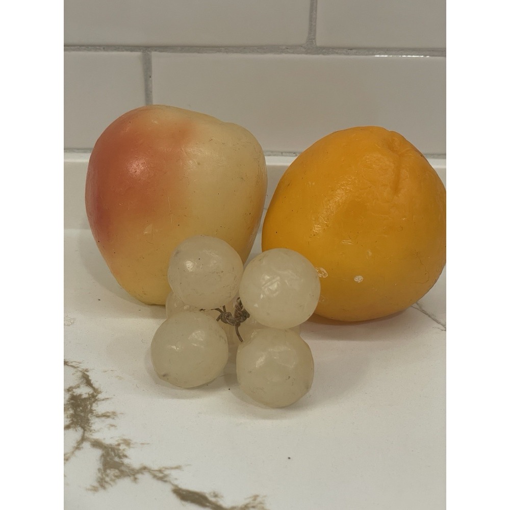 Lot of Waxy Faux Fake Artificial Fruit Home Decor Staging Props Realistic